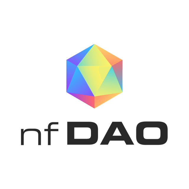 Sponsor logo for nfDAO - a MCON Denver 2021 sponsor